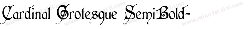 Cardinal Grotesque SemiBold字体转换